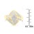 Metal 10K Yellow Gold Diamond Bypass Cluster Ring (1 Cttw, I-J Color, I2-I3 Clarity) - Size 6 For Sale - Image 7 of 7