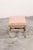 Peach Vintage Italian Curule-Style Stool Newly Reupholstered in Fortuny Fabric For Sale - Image 8 of 10