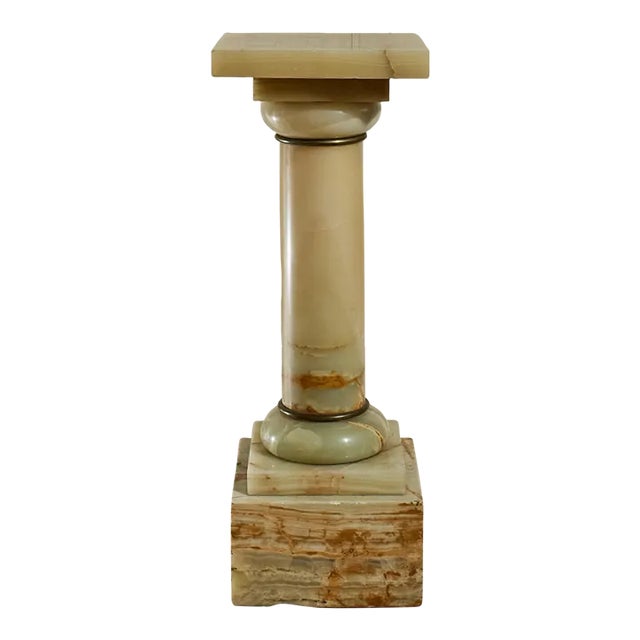 Late 19th Century Onyx and Brass Pedestal For Sale