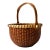 Vintage Signed Nantucket Lightship Basket – Handcrafted With Bone Handle & Geometric Pattern For Sale