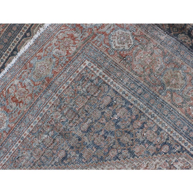 Antique Persian Fine Senneh Rug With Medallion and Tribal Geometric Design 4'7 X 6'5 For Sale - Image 14 of 14