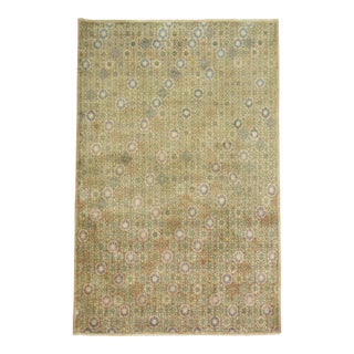 Vintage Zabihi Collection Turkish Deco Rug For Sale