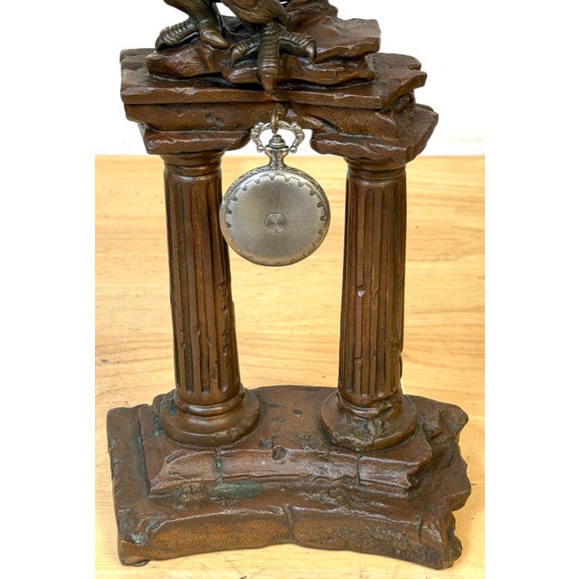 19th-Century French/ Italian Neoclassical Cast Bronze Eagle Pocket Watch Holder For Sale - Image 4 of 18