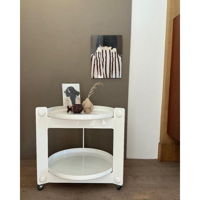 White Trolley by Luigi Massoni for Guzzini For Sale - Image 9 of 9
