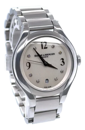 Baume & Mercier Stainless Steel Ilea Diamond Dial Watch 30mm