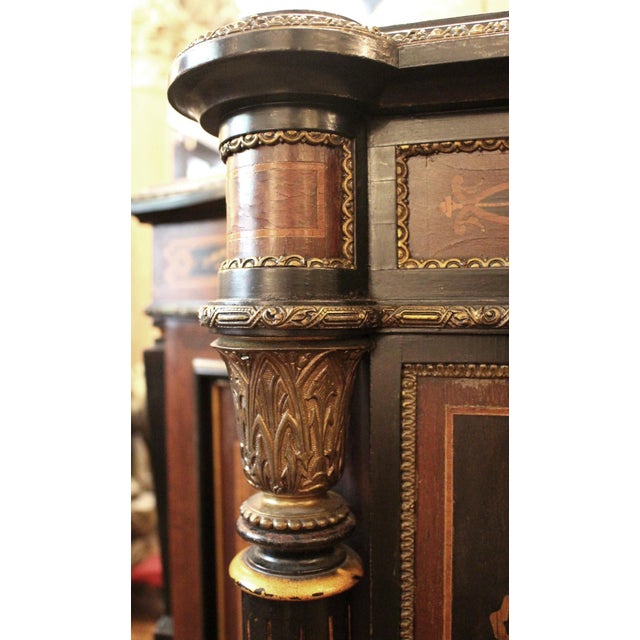 Wood Antique Renaissance American Rosewood Credenza For Sale - Image 7 of 9