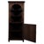 A handsome early 20th-century English corner cabinet, finely crafted from oak and distinguished by its richly carved...