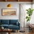 Mid-Century Modern Half Dome 92" Arc Floor Lamp, Mustard Shade, Brass, Marble Base For Sale - Image 3 of 6