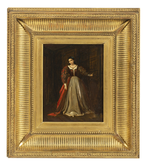 English School Artist, Female Figure, 18th Century, Oil Painting on Wood