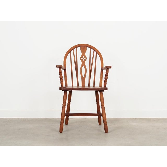 The chair was made in the 1960s, Danish production. The structure is made of solid oak wood. The wood has been refreshed....