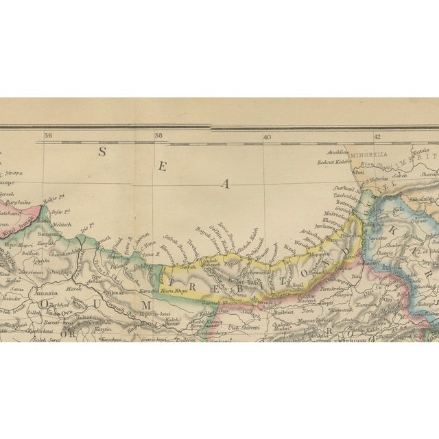 Antique Map of Turkey in Asia, 1860s For Sale - Image 9 of 13