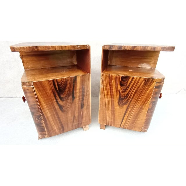 Art Deco Bedside Tables by Jindrich Halabala for Up Závody, 1940s, Set of 2 For Sale - Image 14 of 18
