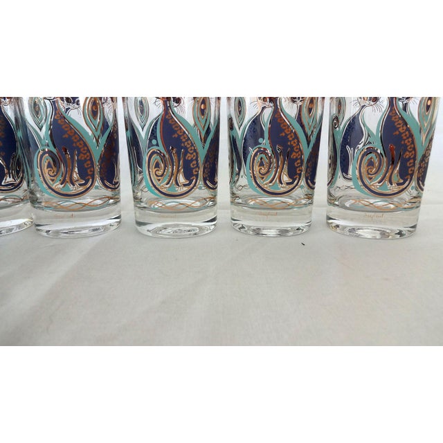 Mid 20th Century Mid 20th Modern Mid-Century Modern Gay Fad Cool Cat Glassware - 7 pcs For Sale - Image 5 of 6
