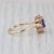 2010s 1.49ctw Tanzanite Diamond Halo Ring 14k Yellow Gold Size 8.5 Engagement For Sale - Image 5 of 8