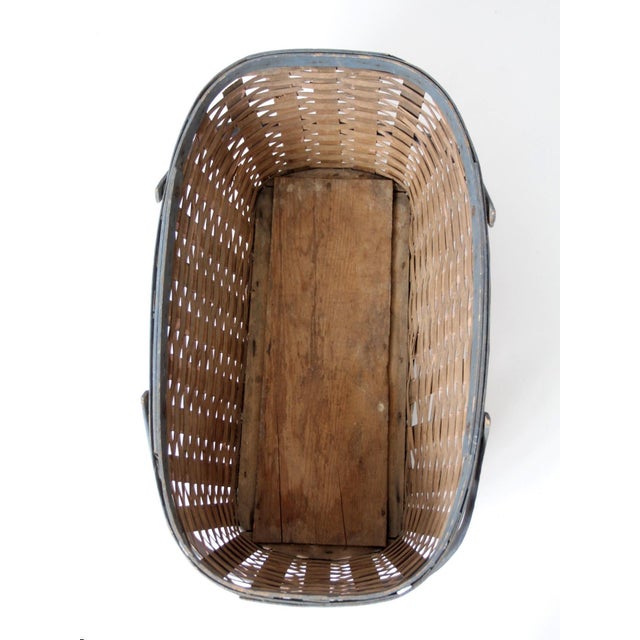Antique American Splint Weave Gathering Basket For Sale - Image 15 of 15