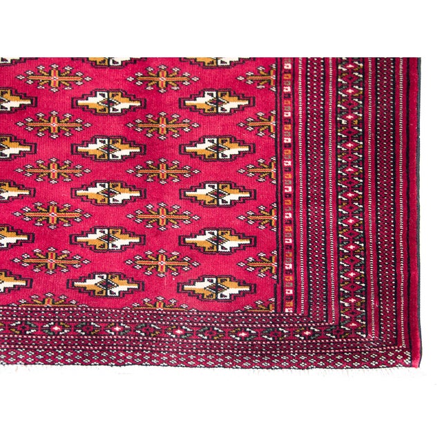 Vintage Persian Turkman Rug For Sale - Image 4 of 16
