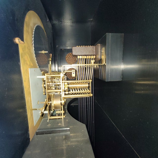 Black 1990s Trouvailles Furniture Chinoiserie Breakfront With Matching Grandfather Clock For Sale - Image 8 of 12