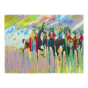 Bruce King "No Paint on the Boundry" Serigraph on Paper Unframed Hand Signed