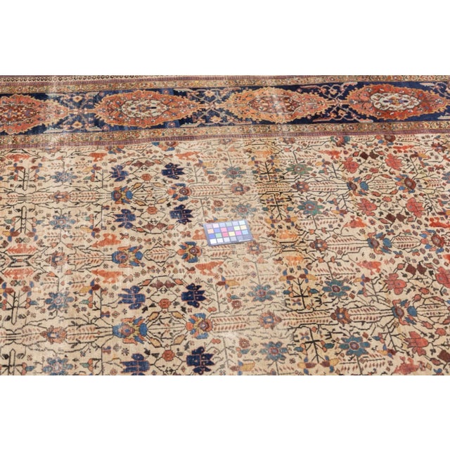 Antique Persian Farahan Sarouk Rug 6’10” X 9’6” For Sale - Image 10 of 10