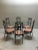 Vintage Chinoiserie Pink & Black Faux Bamboo Dining Chairs and Table For Sale - Image 10 of 10