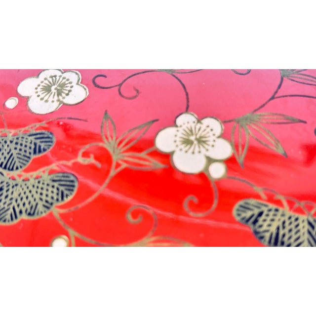 20th Century Black and Orange - Red Color Box in Lacquered Wood, Vietnam For Sale - Image 6 of 13