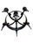 American Antique Wrought Iron Chandelier With Botanical Torches For Sale - Image 3 of 9