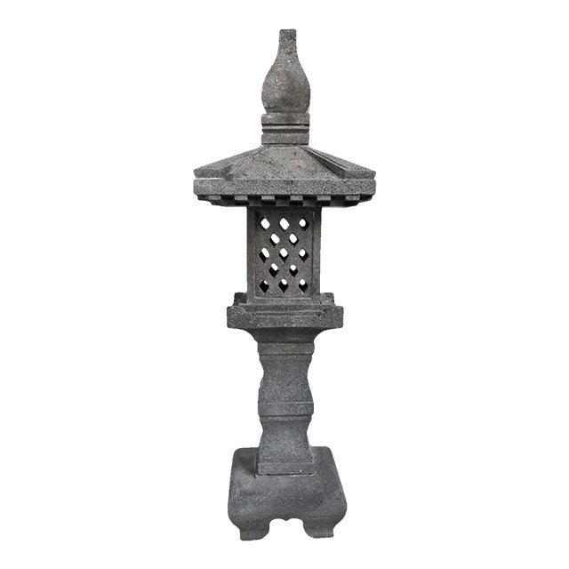 Vintage Bali Stone Garden Pagoda For Sale