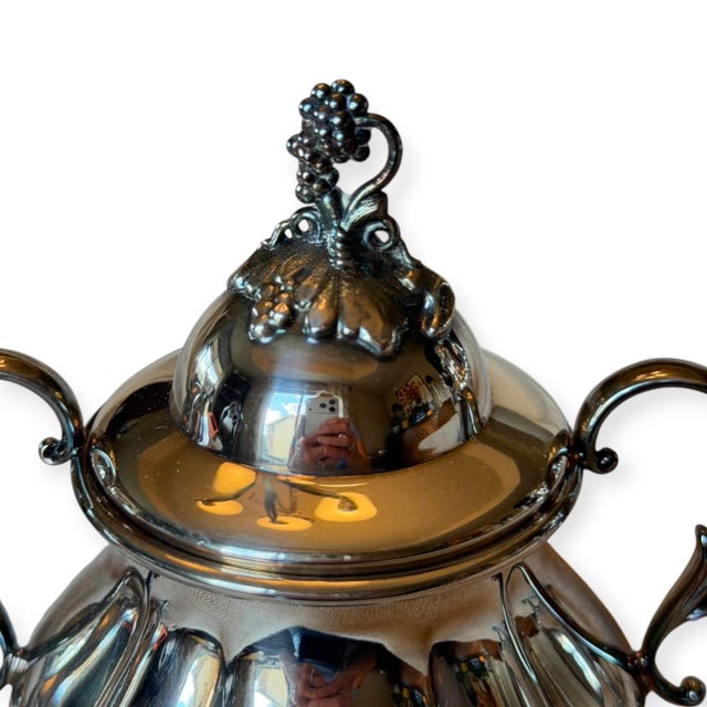 Silver Early 20th Century Reed & Barton Winthrop Tea Set Silver Plate 3 Pieces For Sale - Image 8 of 13