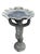 This elegant garden ornament features a classically rendered putto or cherub, standing atop a rocky base while supporting...