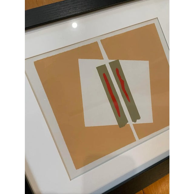 Barbara Beck 1969 Framed & Matted Woodblock Print, Limited Edition of 20 - Original Matt in Black Wood Frame For Sale - Image 4 of 4