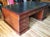 19th C English Executive Mahogany & Gold Tooled Leather Top Partners Desk For Sale - Image 4 of 13