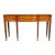 Maitland-Smith Mahogany Inlaid Console Table With Six Drawers and Brass Paw Feet For Sale