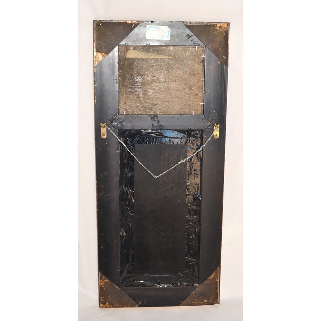 Early 20th Century Gilded Trumeau Beveled Mirror With Floral Oil Painting For Sale - Image 13 of 15