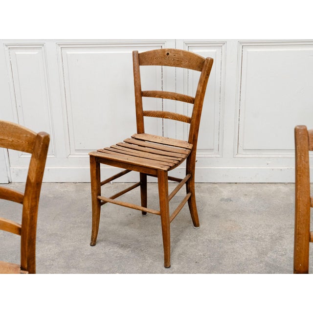 Folk Art Swiss Beechwood Chairs, 1890s, Set of 6 For Sale - Image 4 of 11