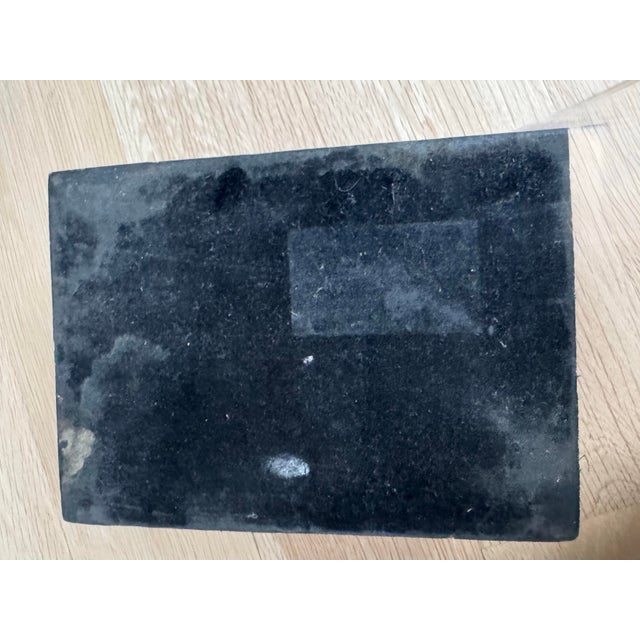 Stone Gray Vintage Maitland-Smith Marble & Brass Inlaid Trinket Box With Wood Interior, Rare Style For Sale - Image 8 of 8