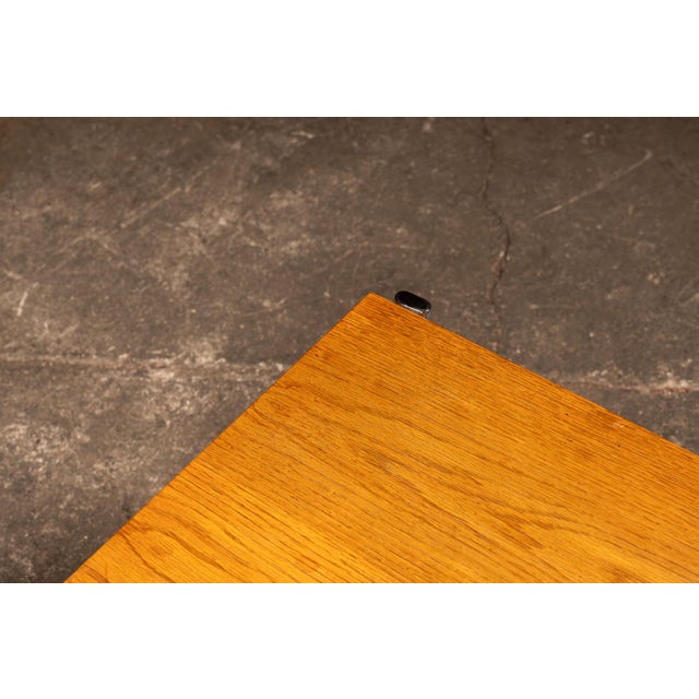 Wood MCM Oak and Chromed Steel Coffee Table by Stendig For Sale - Image 7 of 10
