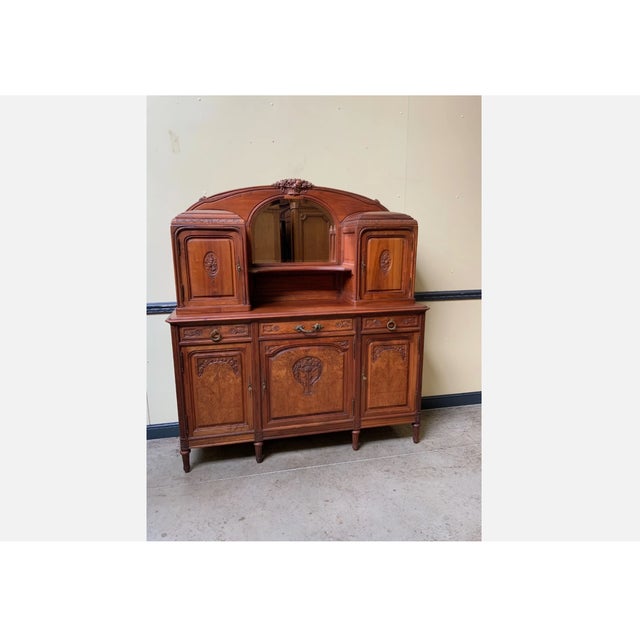 Vintage Art Nouveau Cabinet in Walnut, 1925 For Sale - Image 3 of 13