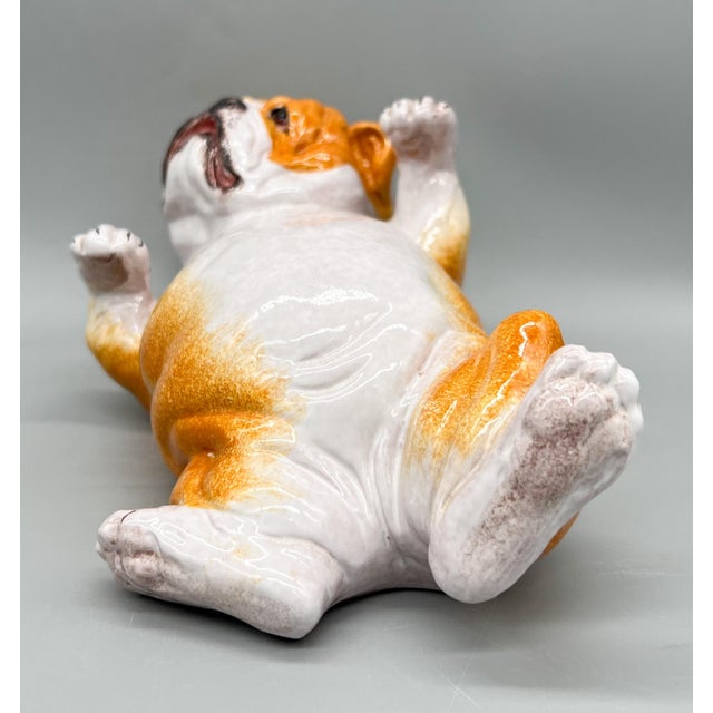 1980s Italian Terra Cotta Bulldog Figurine – Rustic Vintage Dog Sculpture For Sale - Image 4 of 8