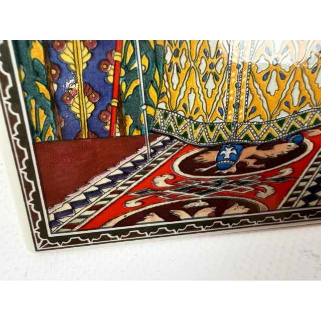 Porcelain Vilbocard Postcard by Boris Zvorykin for Villeroy & Boch Gallerie, 1970s For Sale - Image 4 of 11