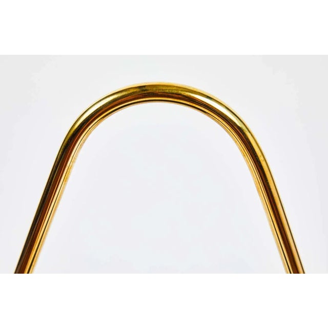 Carl Auböck Model #3808 Brown Leather and Brass Magazine Rack For Sale - Image 11 of 12