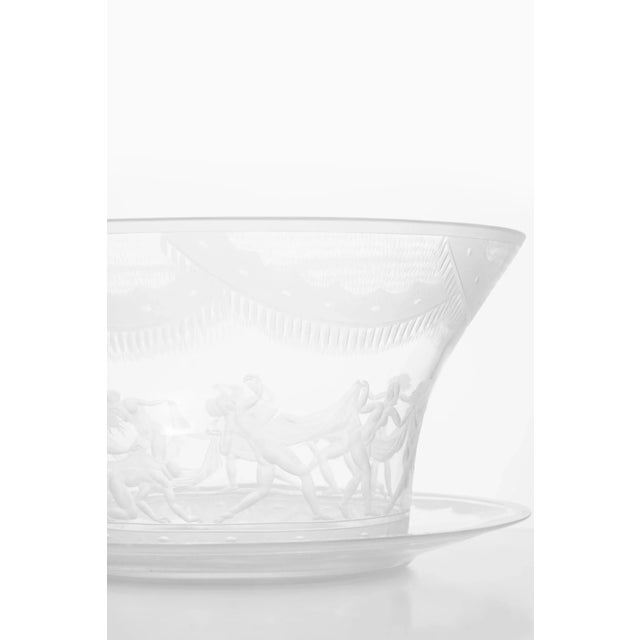 Antique Slöjdansen Glass Vase by Simon Gate for Orrefors, 1918 For Sale - Image 6 of 7