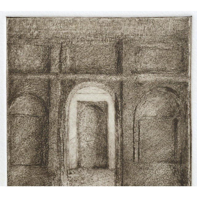 1980s Susan Varjavand "Whisperings at a Cross Point" Drypoint Etching Circa 1990 For Sale - Image 5 of 7