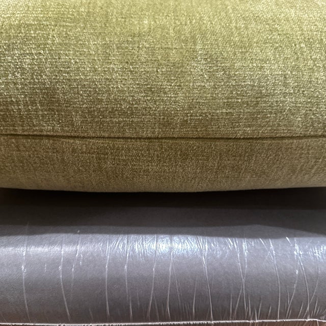 Handcrafted decorative pillow case, double sided solid chartreuse green velvet, 18”X18”. Invisible zipper. Selling only...