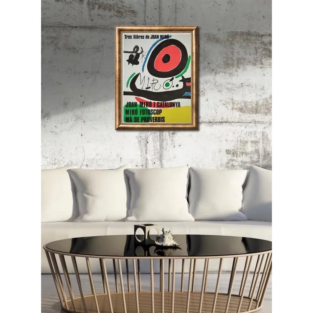 Mid-Century Modern Joan Miro, Tres Libres Poster, 1970, Lithograph, Framed For Sale - Image 3 of 7