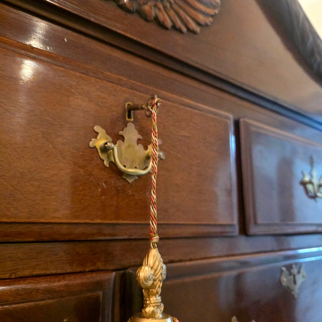 Antique Late 19th Century Colonial Revival Chippendale-Style Mahogany High Chest W/Raised Paneled Sides For Sale - Image 13 of 18