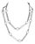 Signed Modern Christofle 38" Sterling Silver Rope Length Link Necklace For Sale