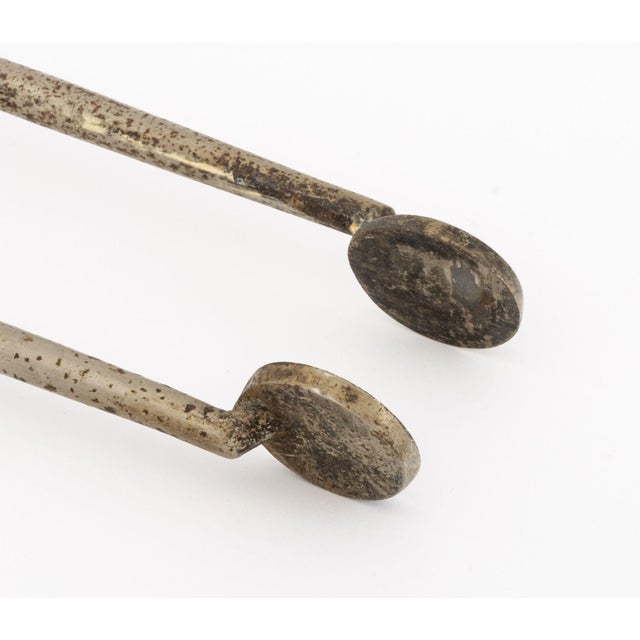Art Deco Brass Fireplace Four-Piece Tools Set For Sale - Image 11 of 12