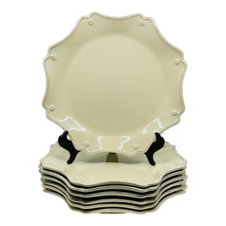 1990s Juliska Thread and Berry Butter Yellow Chargers- Set of 7 For Sale