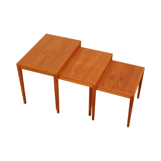 Mid Century Danish Modern Nesting Tables - Set of 3 For Sale - Image 13 of 13