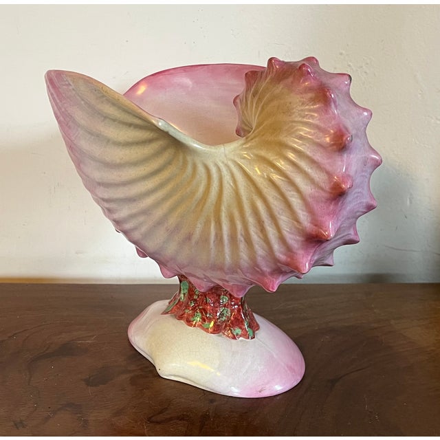 19th Century Antique 19th Century Wedgwood Pearlware Centerpiece - Pink Nautilus Sea Shell Compote Tureen For Sale - Image 5 of 16